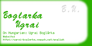 boglarka ugrai business card